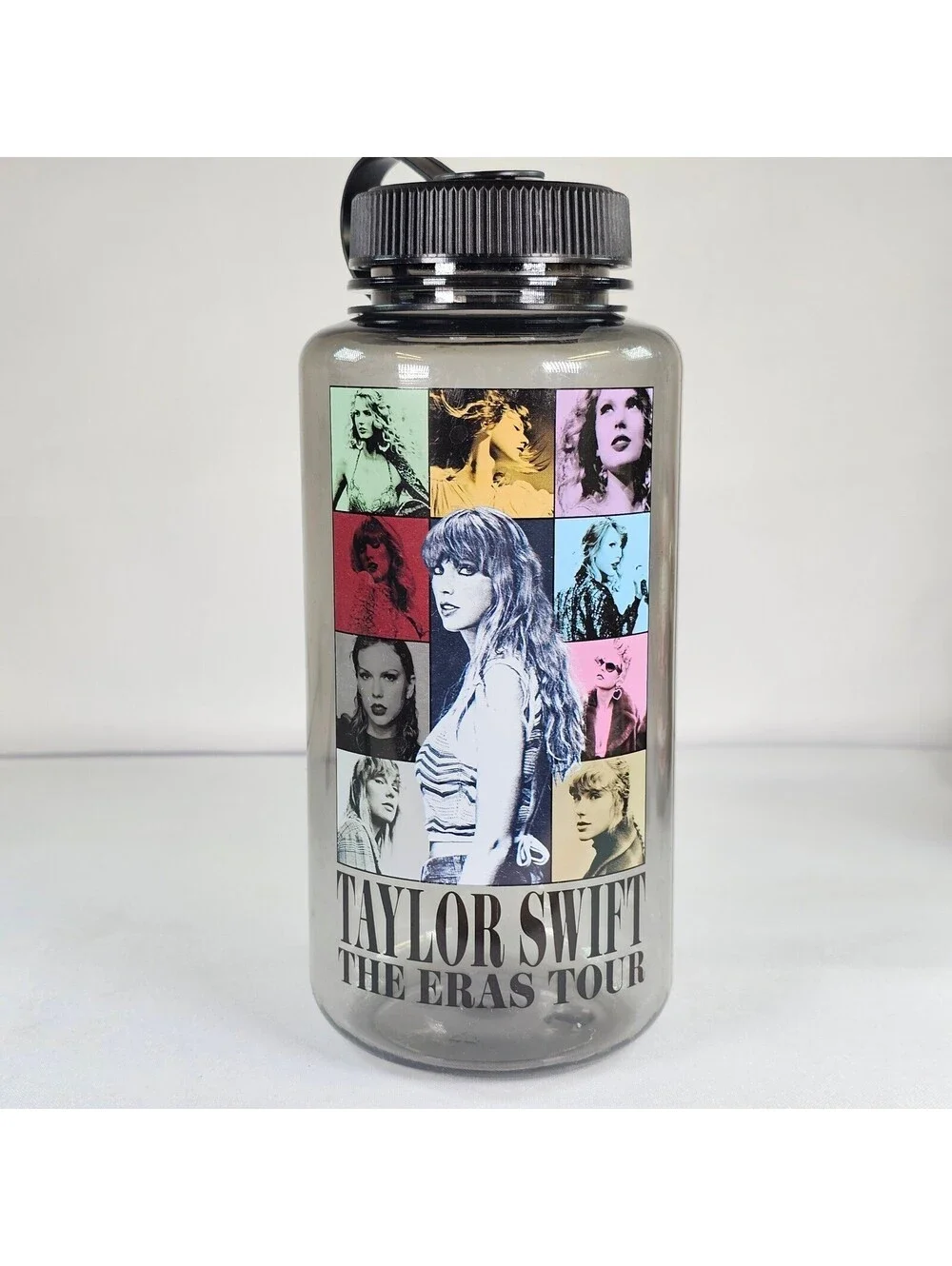 Official Taylor Swift The Eras Tour Water Bottle Gray Translucent Wide Mouth
